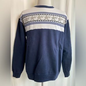 Vintage A Bathing Ape Bape Blue Sweatshirt Bapesta Pixelated Stars XL Rare